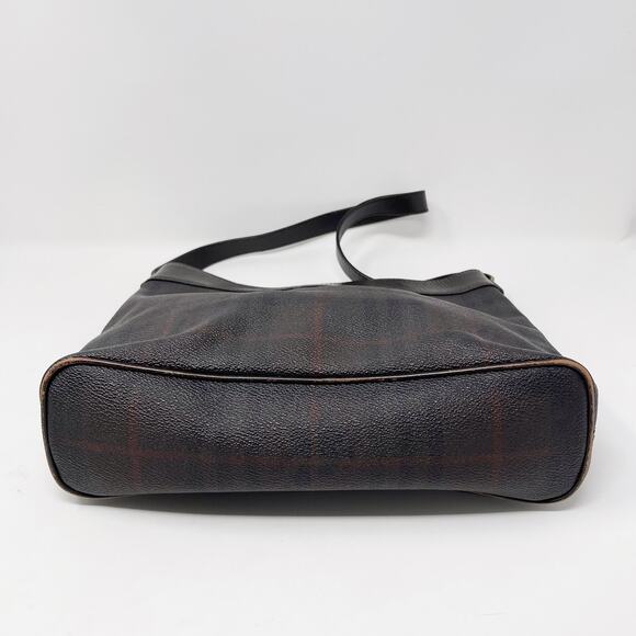 Burberry Nova Check Leather Shoulder Bag Leather Trim Brown Gold Tone Hardware - Picture 11 of 15